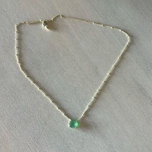 Kendra Scott green necklace. 18” but adjustable to be able to make shorter. EUC